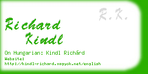 richard kindl business card